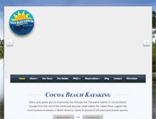 Tablet Screenshot of cocoabeachkayaking.com